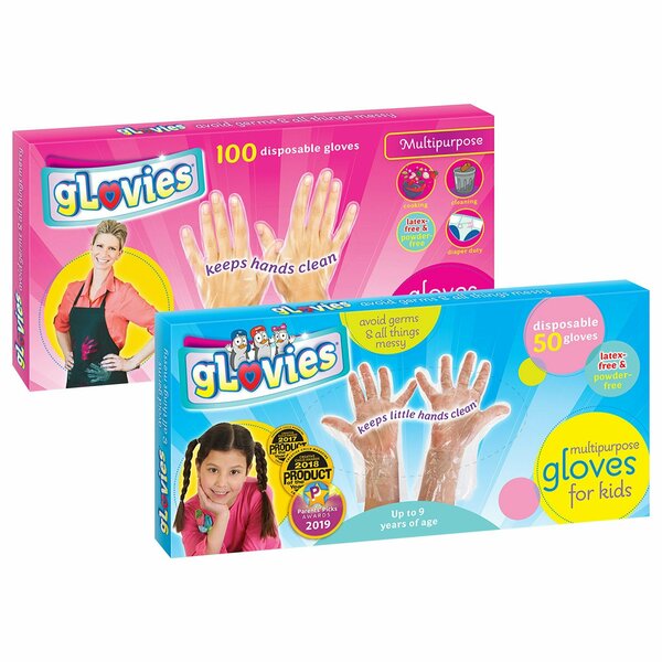 Glovies Mulitpurpose Disposable Gloves, 100-Pack Adult & 50-Pack Children, 150PK MKBGLOVIEKIT